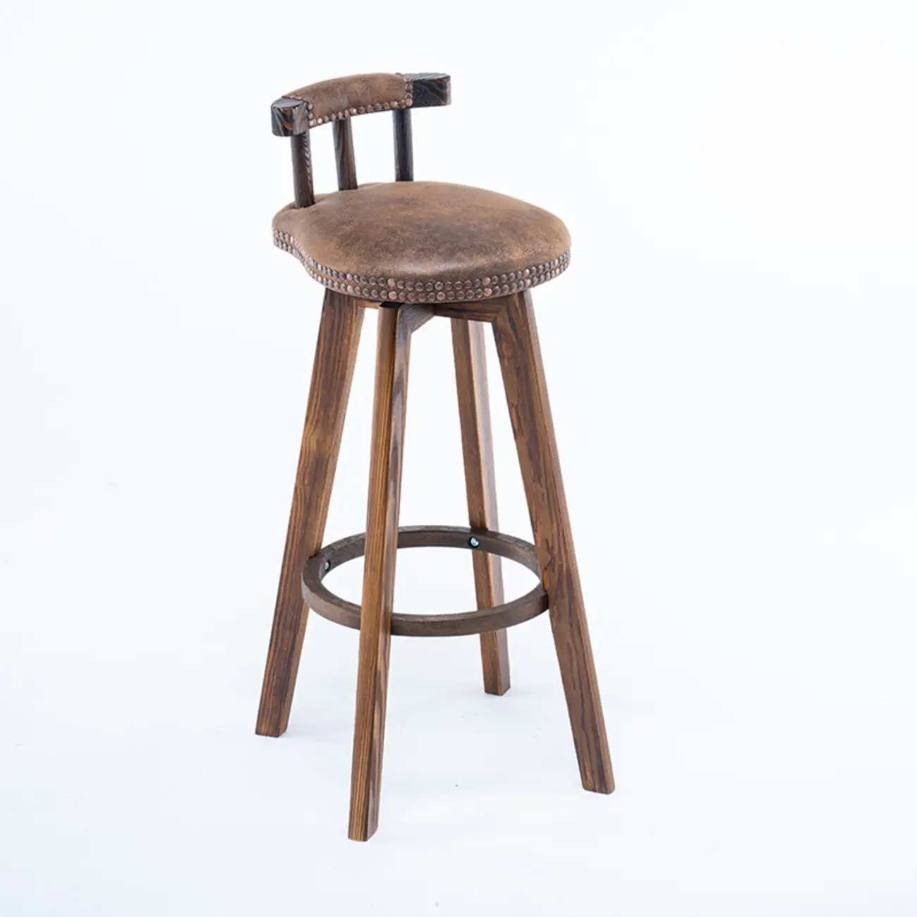 Bar Height Swivel Leather Modern Bar Stools