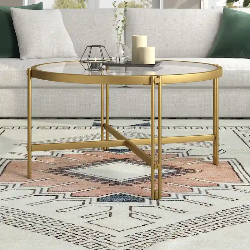 Inez 32   Wide Round Coffee Table
