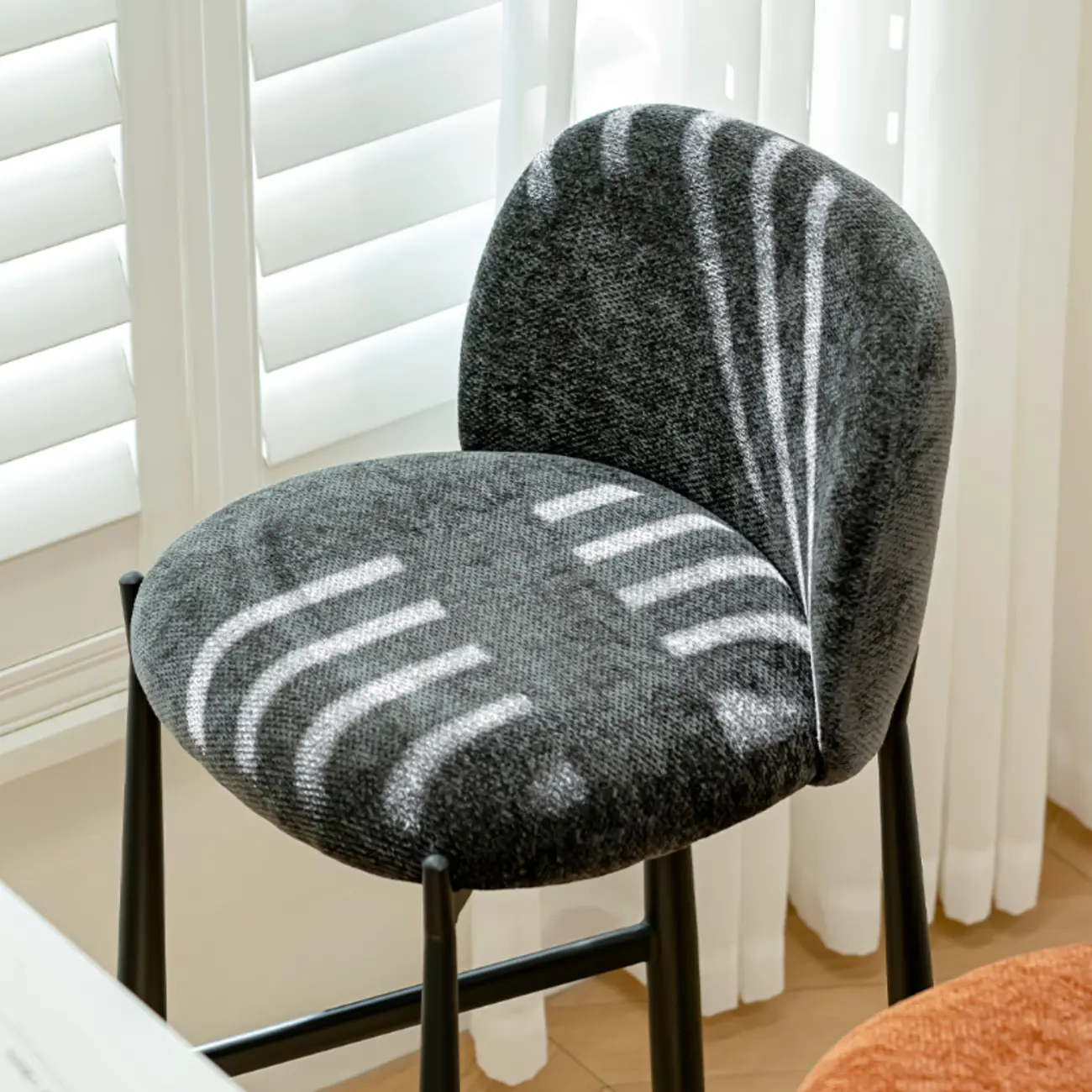 Mid Century Modern Square Upholstered Bar Stools Counter Height