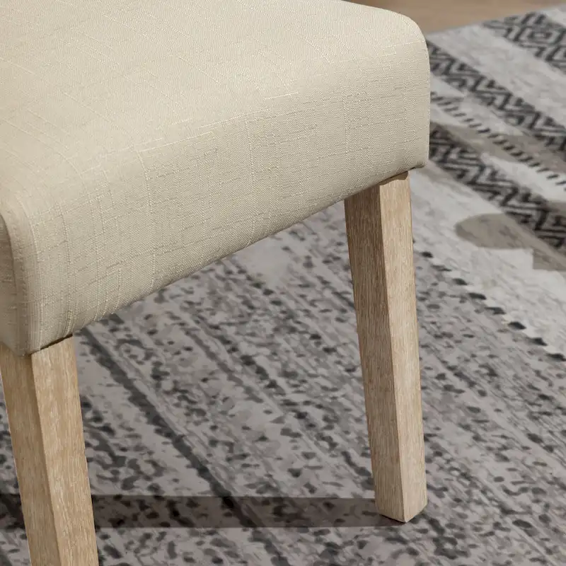 Roundhill Furniture Banff 5-Piece Round Dining Set, Cross-Buck Round Table with 4 Tufted Chairs