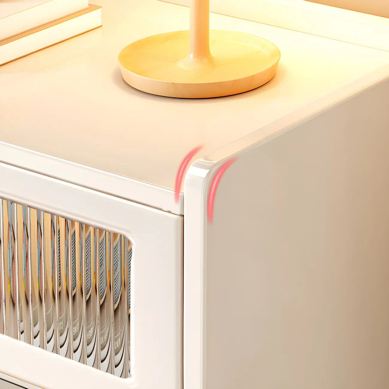 Elegant Pine Wooden Double Dresser with 6-Drawers