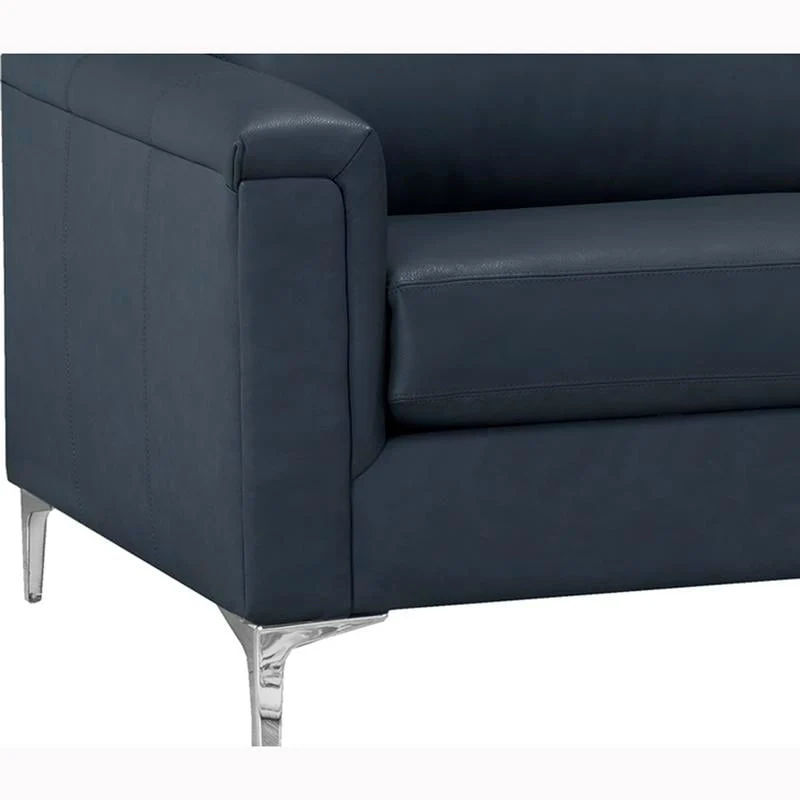 Malibu L-shaped Top-grain Leather Sectional Sofa - 122.5 x 85 x 36.5 x 35