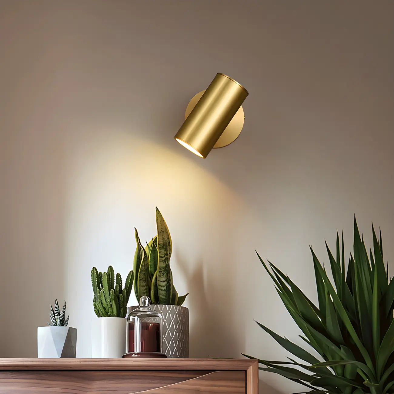 Stylish Metal Vanity Light with Copper Shade for Bathroom