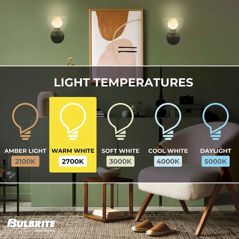 Bulbrite LED Filament Pack of (4) 6 Watt Dimmable G40 Light Bulbs with a Half Gold Finish and Medium (E26) Base