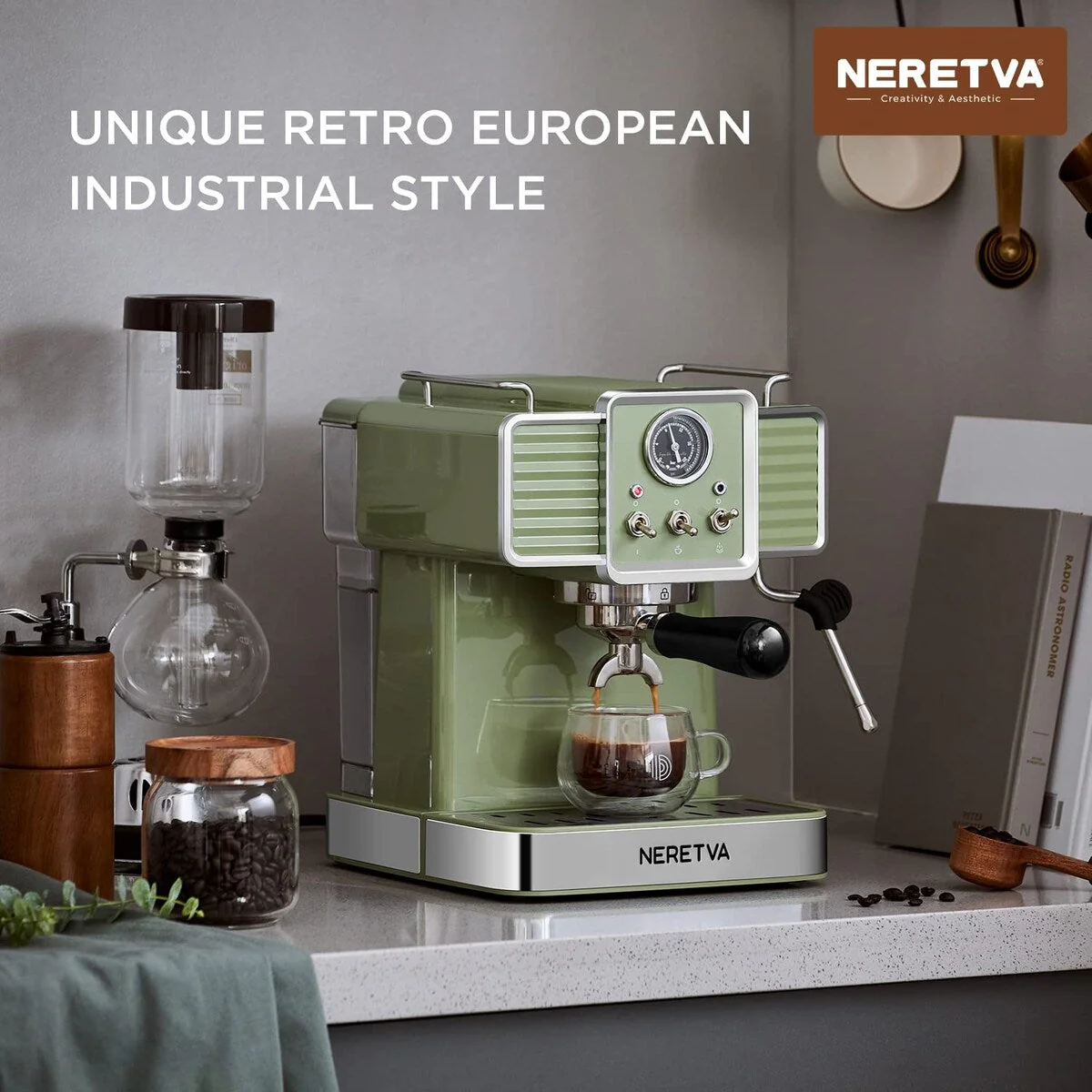 Espresso Coffee Machine with Milk Frother Steam