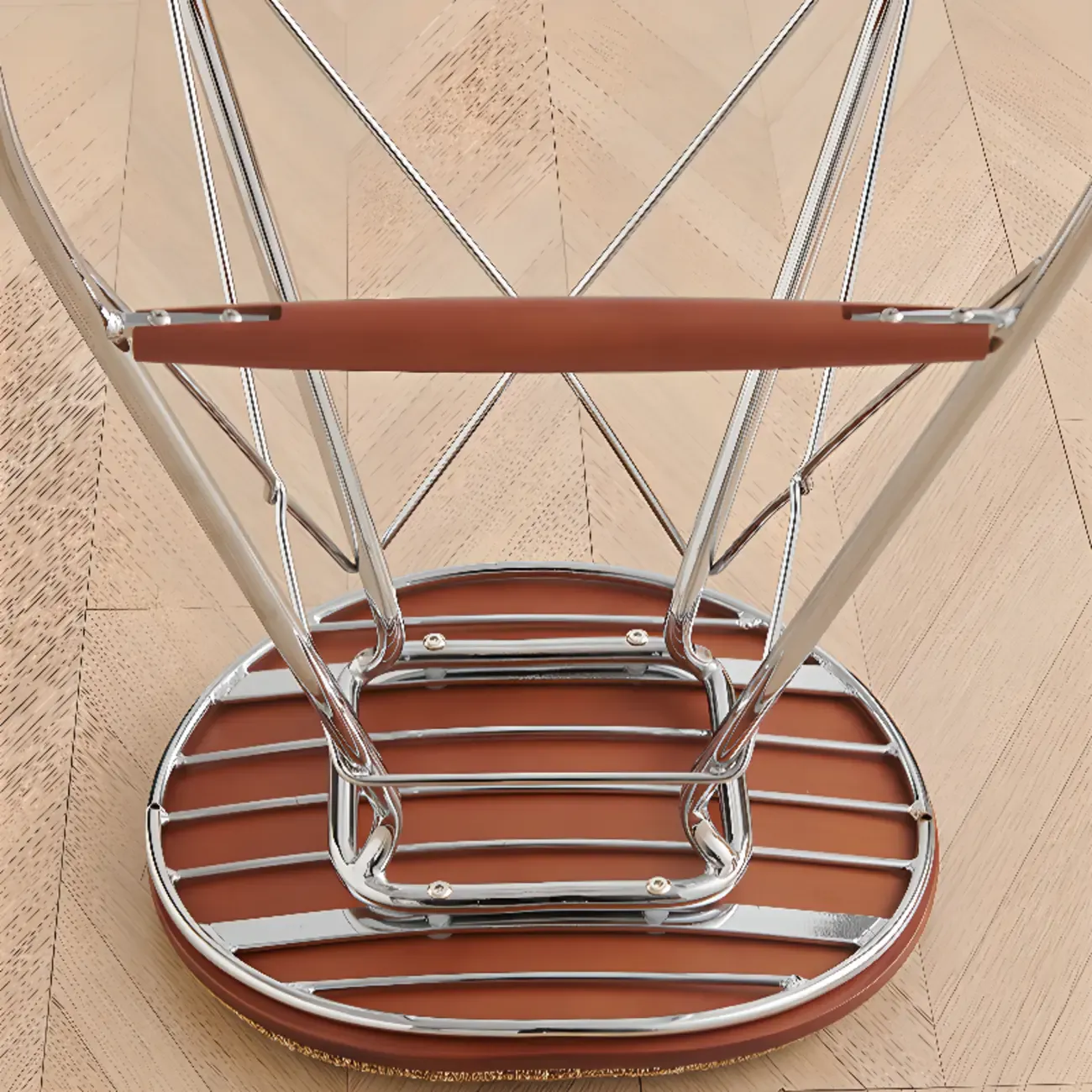 Adjustable Metal Frame Knitting Cushion Backless Bar Stool