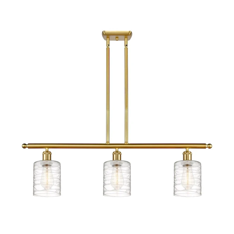 Innovations Lighting Ballston Cobbleskill - 3 Light 36  Island Light