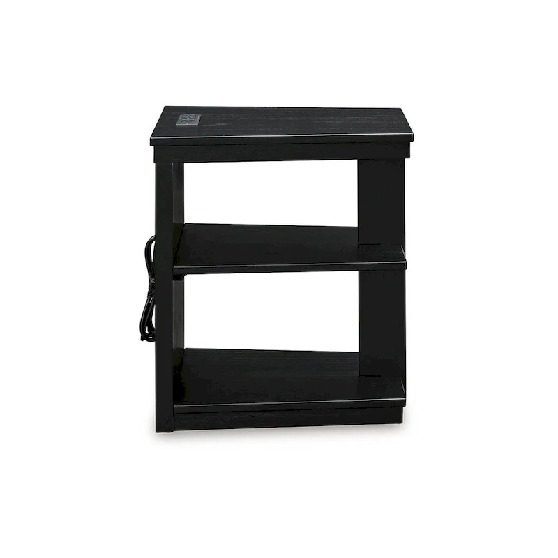 Signature Design by Ashley Winbardi Black Chairside End Table - 16W x 21D x 24H