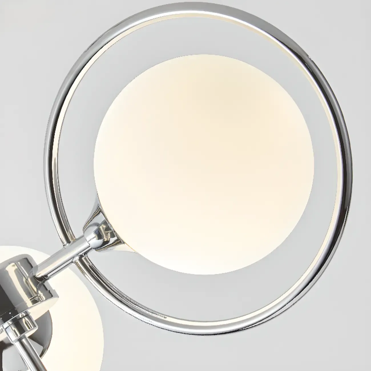 Modern LED Globe Chandelier with Circular Glass Design