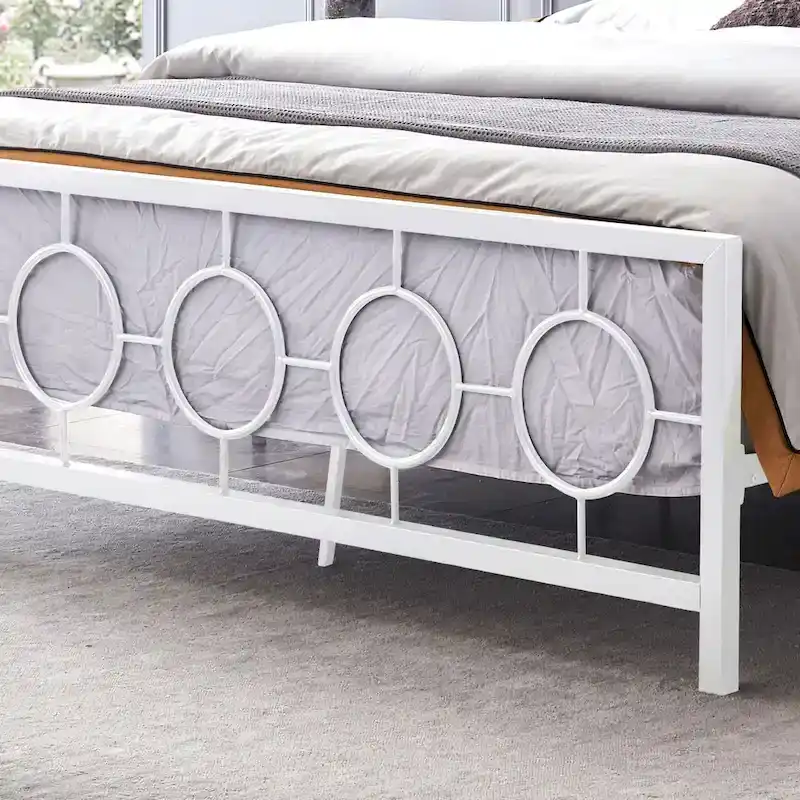 Francoise Modern Iron King Bed Frame by Christopher Knight Home