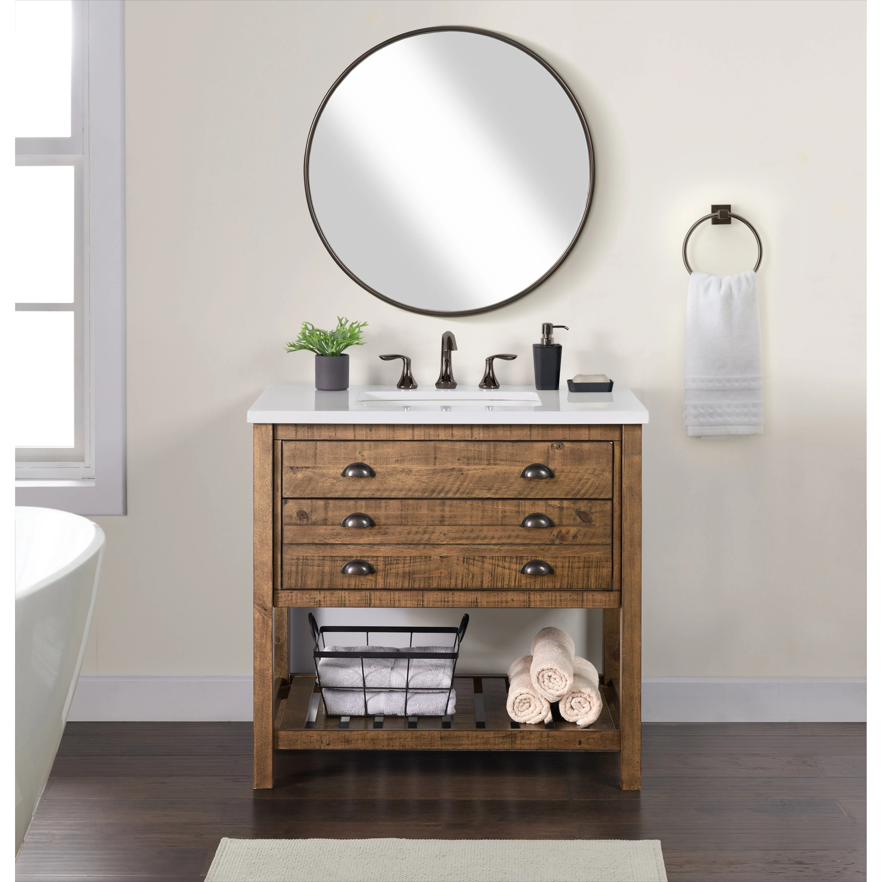 Monterey 37 Farmhouse Single Bathroom Vanity with Top