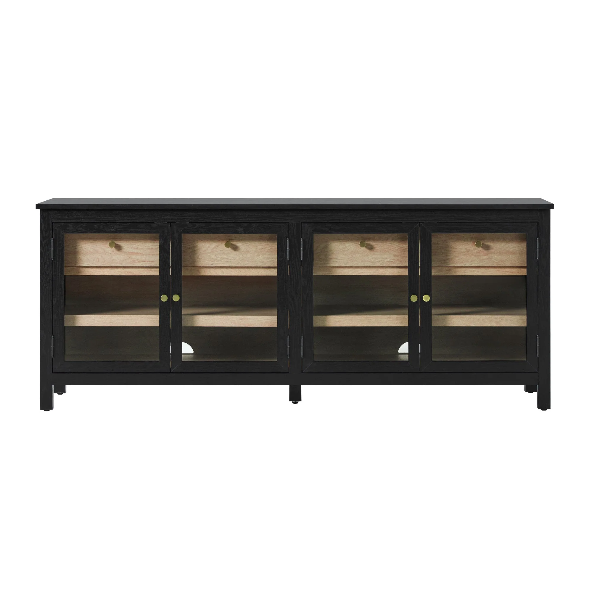 Harlow Traditional Easy Assembly Glass Door 70¡± Sideboard/TV Stand