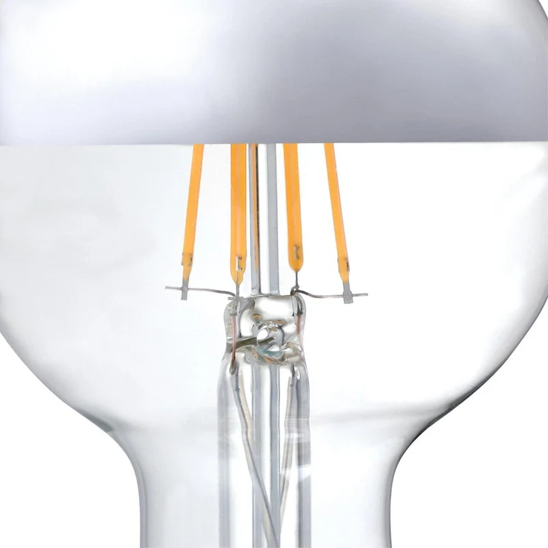 Westinghouse Lighting 4.5-Watt (40-Watt Equivalent) Half Chrome G25 Dimmable Filament LED Light Bulb, Medium Base - 1/2 Chrome