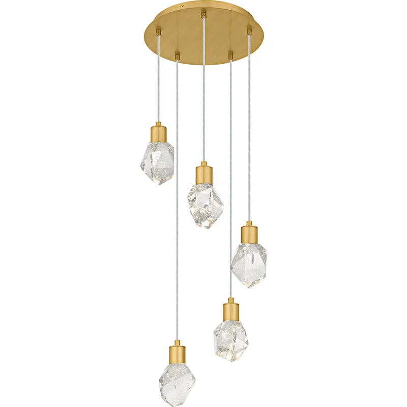 Skye Integrated LED Brushed Gold Pendant