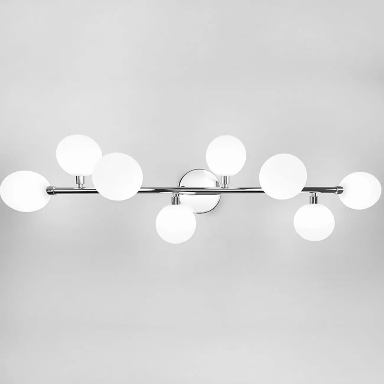 5-Light White Modern Resin Globe Bathroom Vanity Light