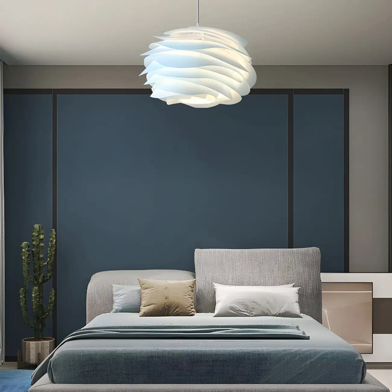 Modern Bedroom LED Pendant light with Adjustable Length