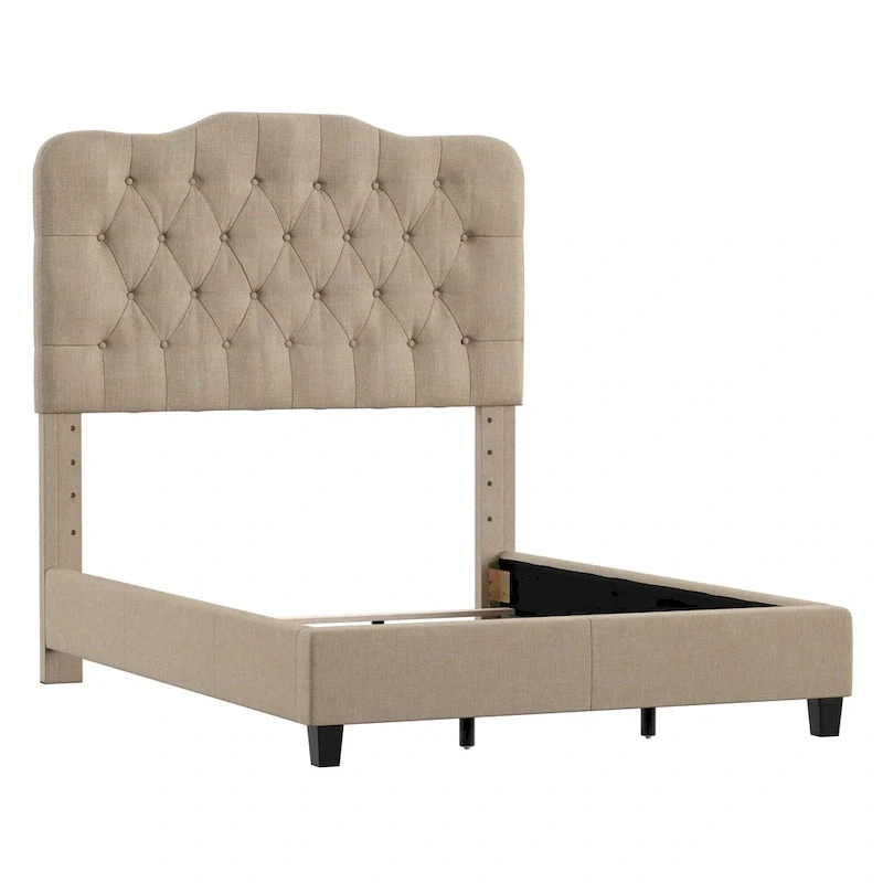 Ginny Adjustable Diamond-tufted Camel Back Bed by iNSPIRE Q Classic