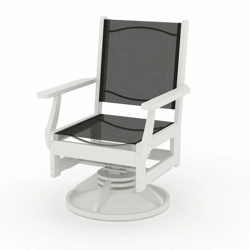 LuXeo Tuscany Sling Swivel Dining 7-Piece Set