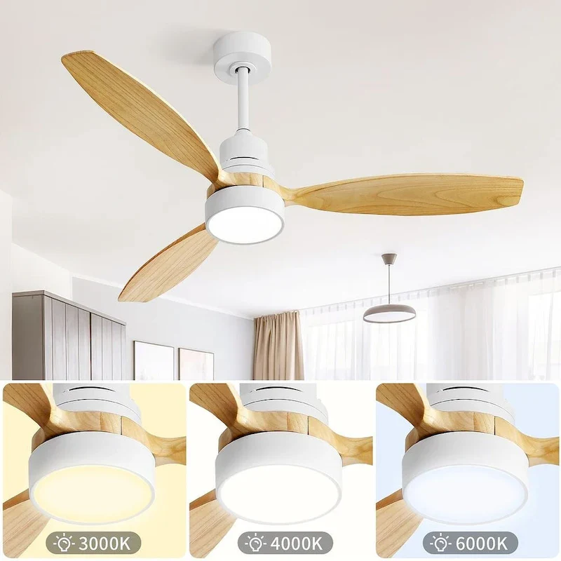 52  Low Profile Ceiling Fan with Light and Remote Control