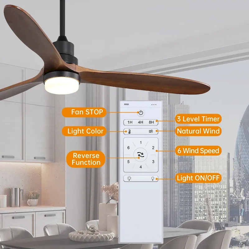 Ceiling Fan Lights Noiseless with Remote Control