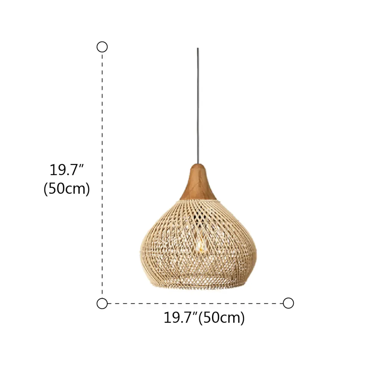 Wabi sabi style Rattan Bamboo Pendant Lights