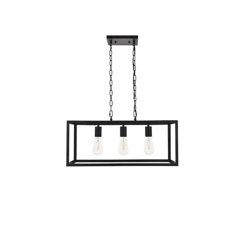 Resolute 3 light black Pendant