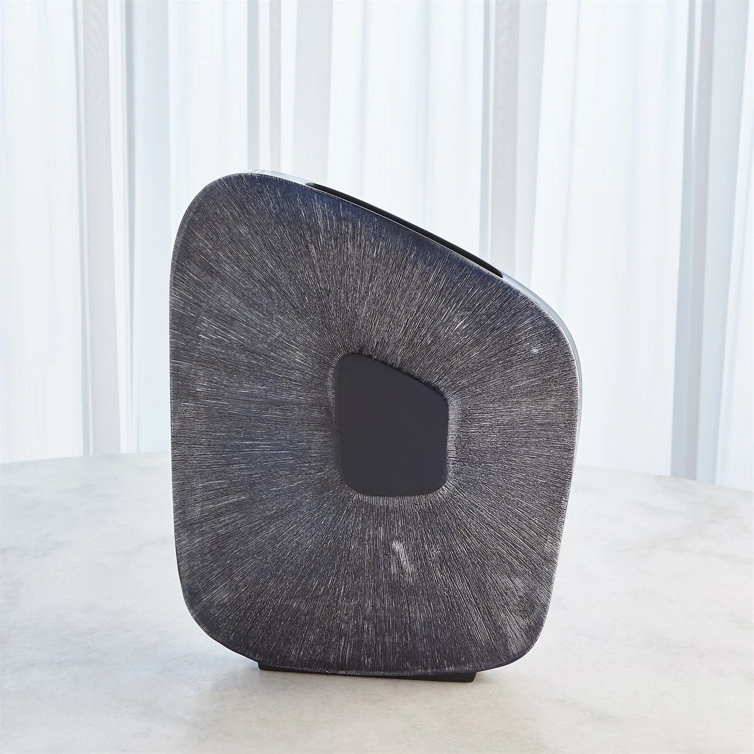 Offset Square Scratch Vases-Ink