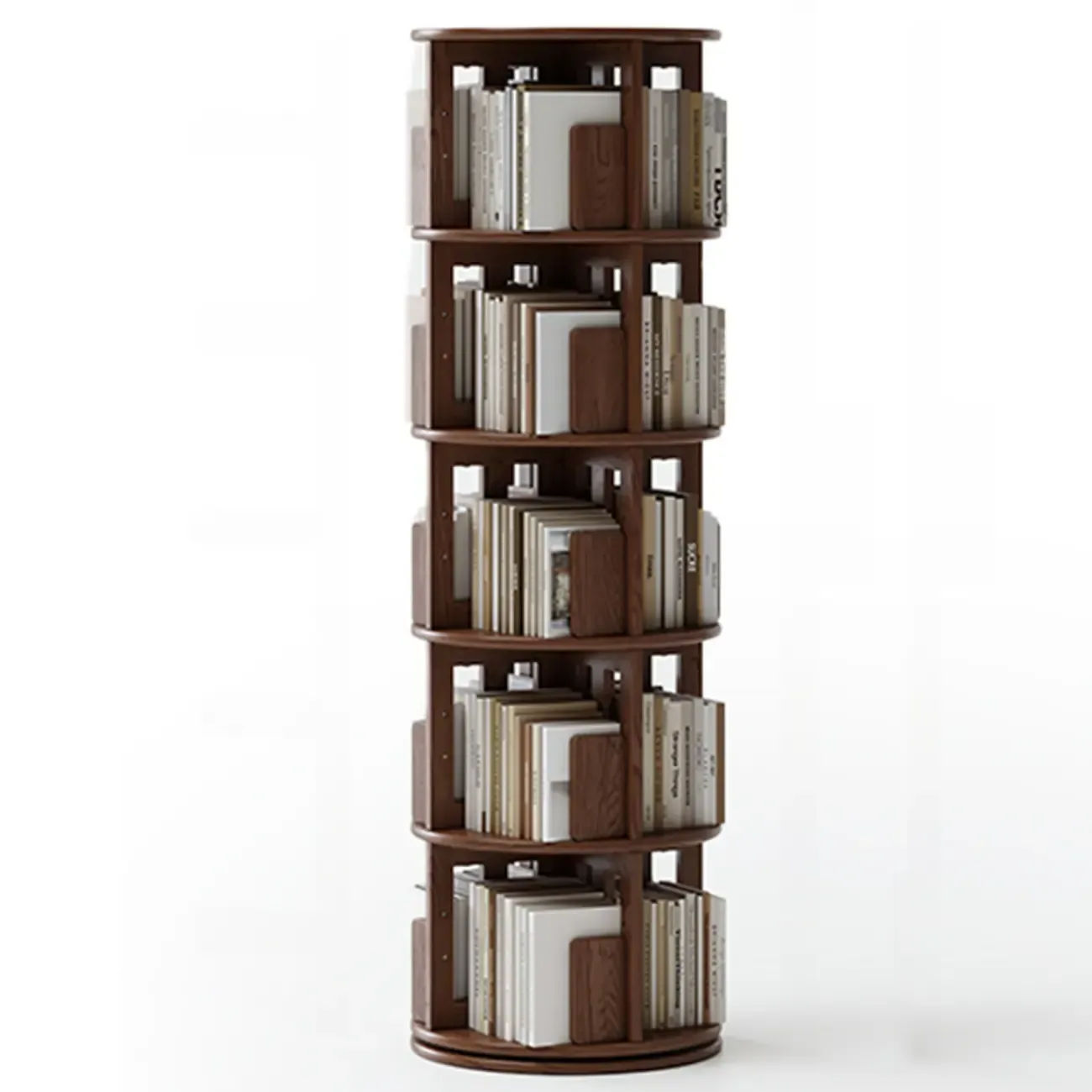 Wooden Vertical Narrow Rotating Bookcase
