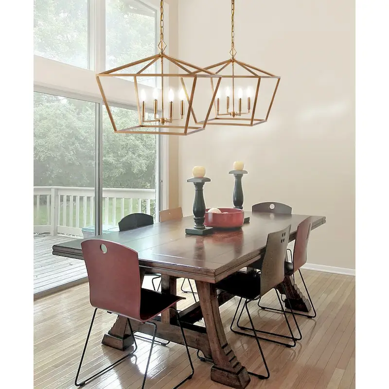 Floyd 4-Light Adjustable Iron Rustic Glam LED Pendant, by JONATHAN Y