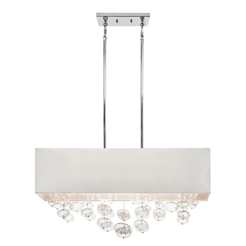 elan Piatt Chrome 32-inch Rectangle Pendant