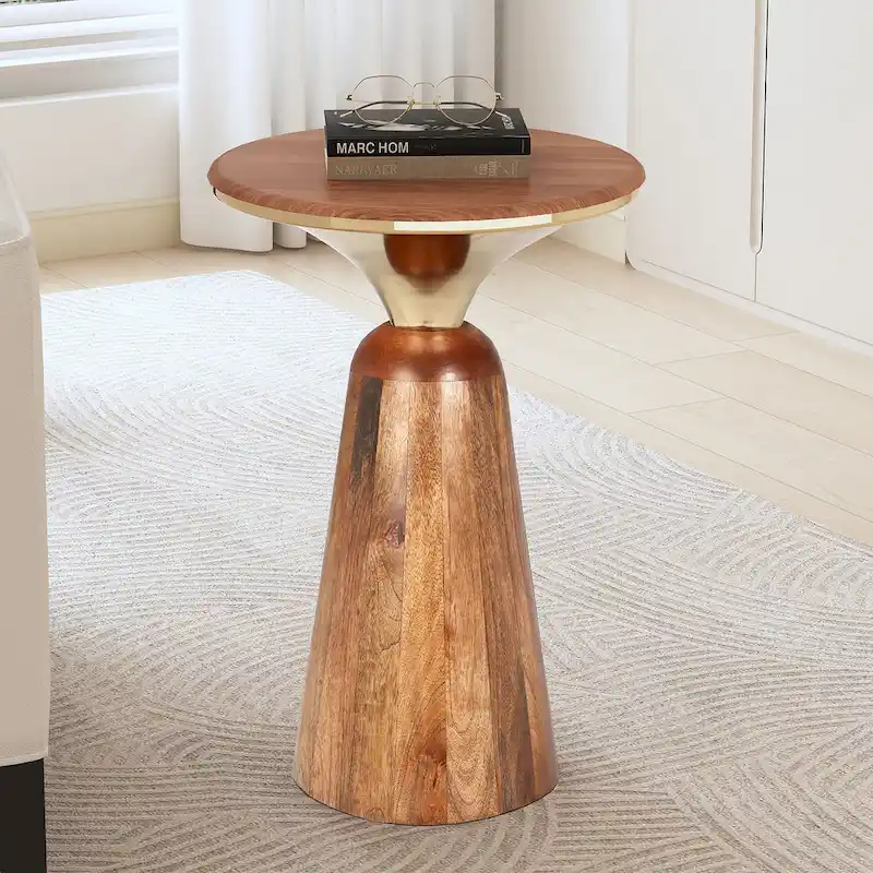 Christopher Knight Home Mango Wood and Metal End Table