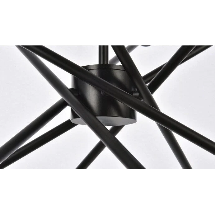 Axel 6 Light Pendant in black - 32 Inch