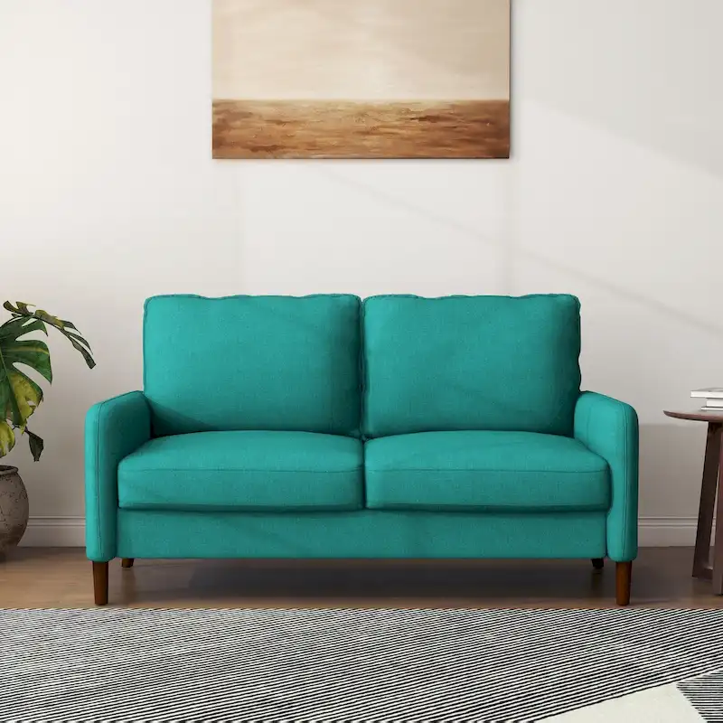 Living Room Loveseat Linen Sofa