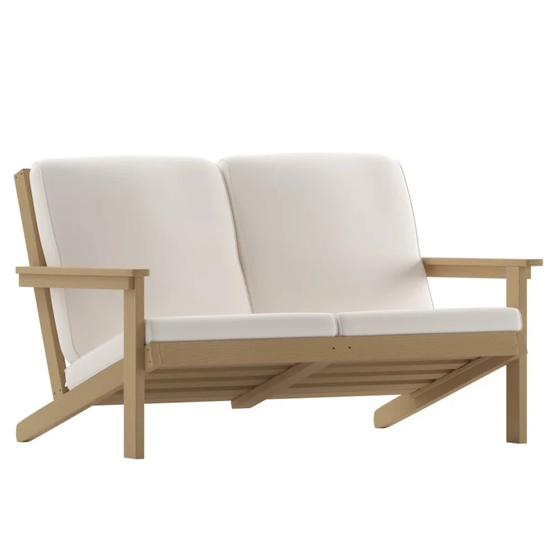 All-Weather Poly Resin Adirondack Loveseat & Cushions