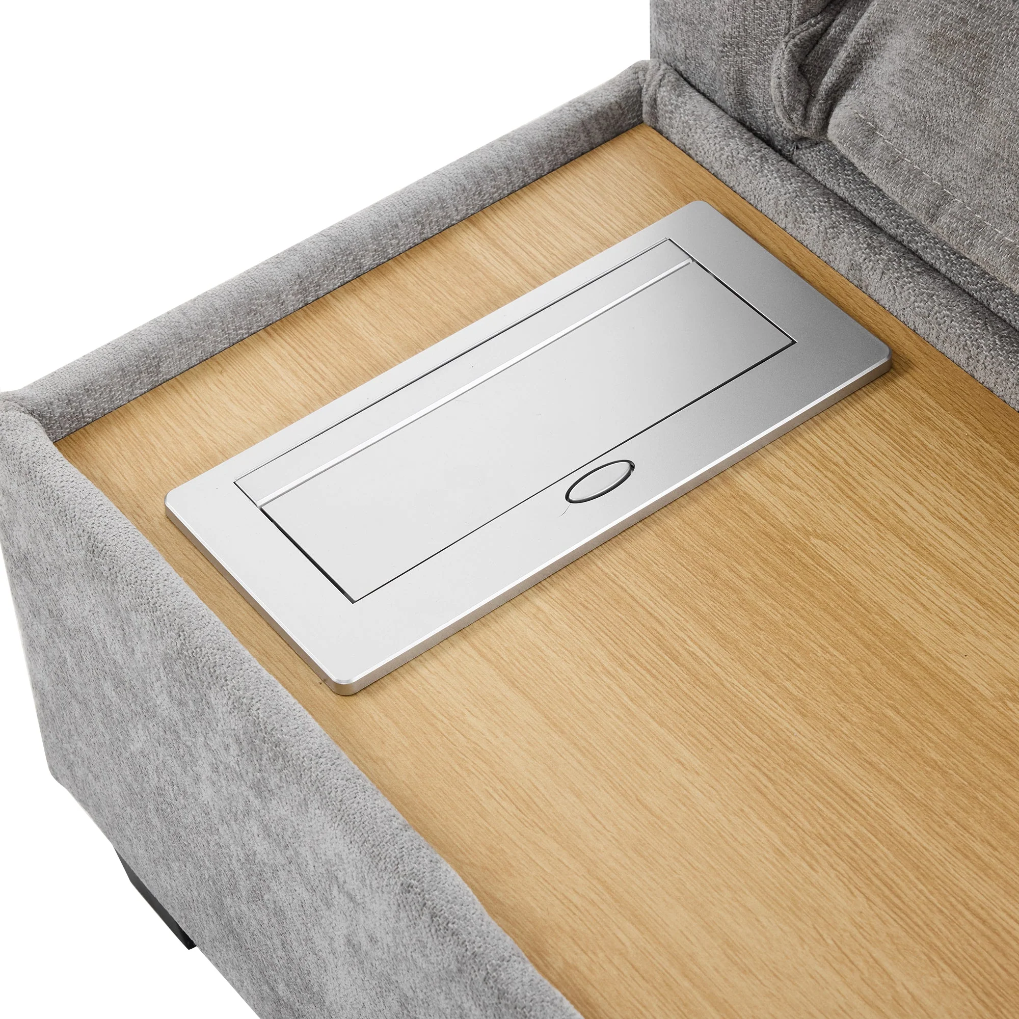 Walker Edison | Cloud Chenille Modular Sectional Sofa with Coffee Table