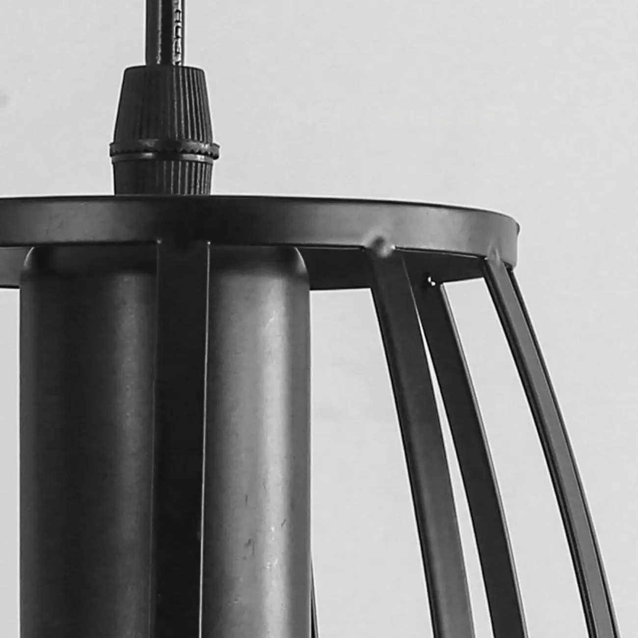 Industrial Black Geometric Adjustable Island Pendant Light