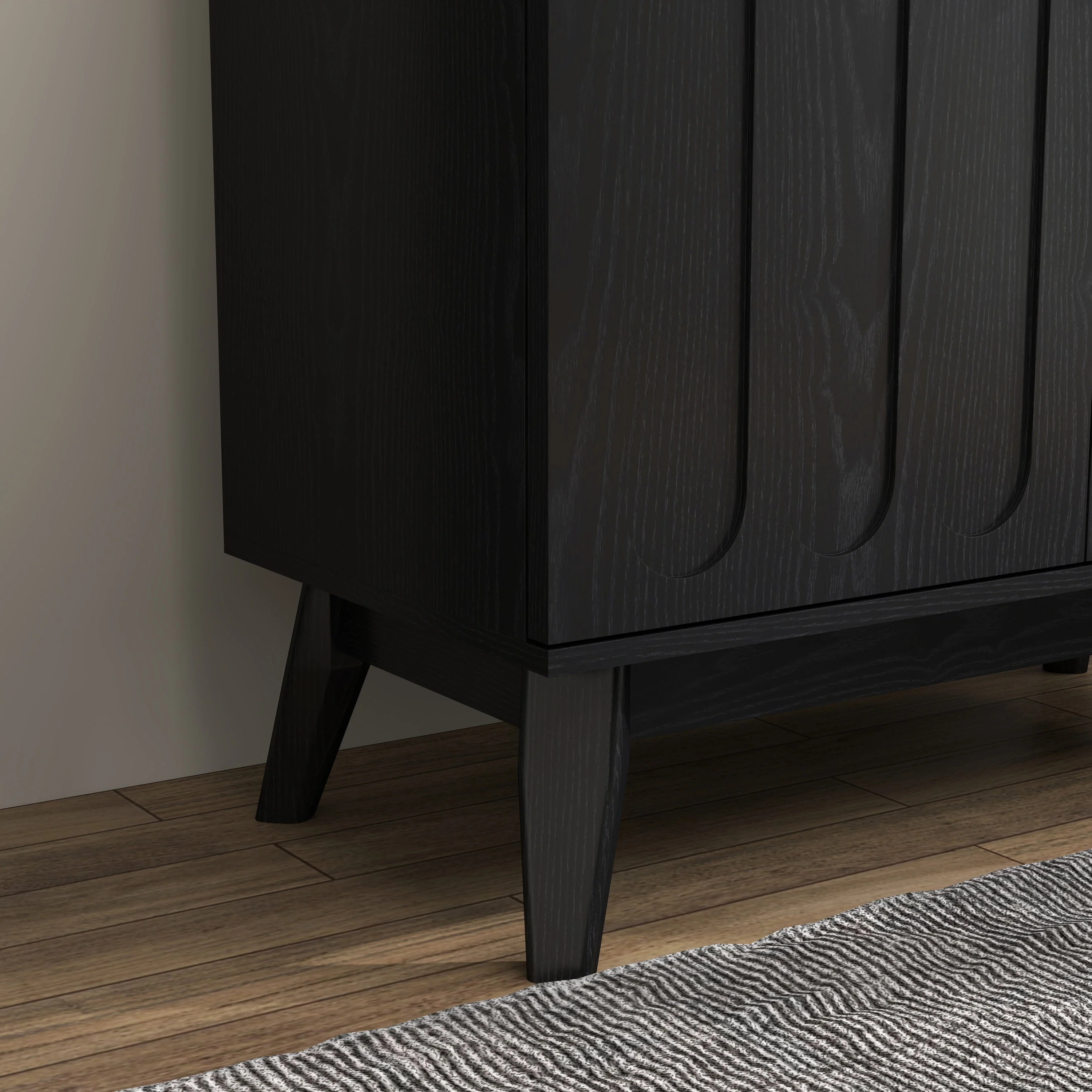 Walker Edison | Mid-Century Modern Fluted Accent Cabinet