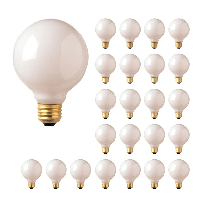 Bulbrite Pack of (24) 40 Watt Dimmable White G25 Incandescent Light Bulbs with Medium (E26) Base, 2700K Warm White Light