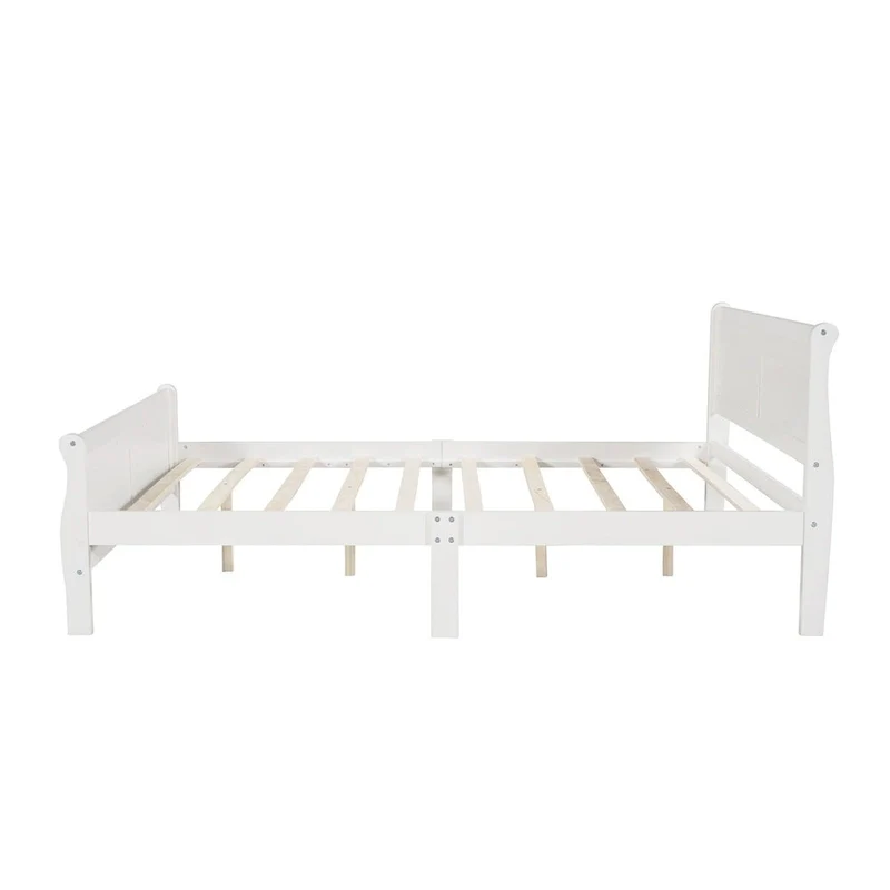 Harper & Bright Designs Wood Twin Sleigh Bed with Headboard and Footboard