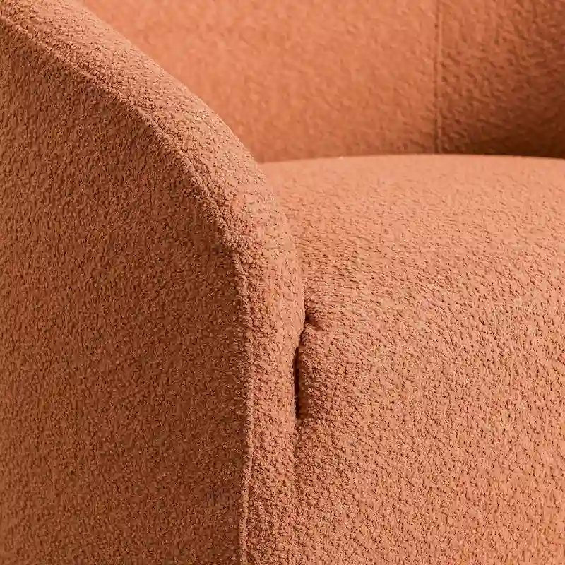 KINWELL 32W Boucle Upholstered Swivel Barrel Armchair (Set of 2)