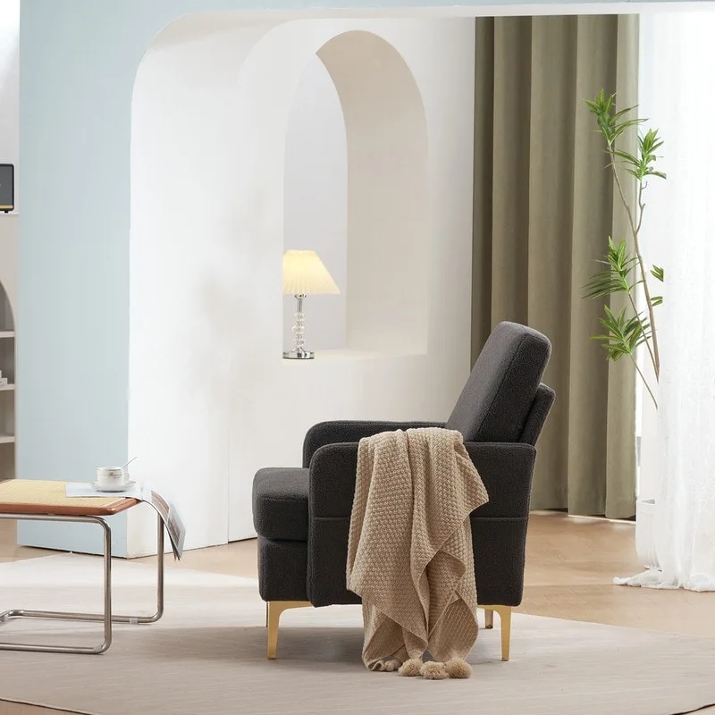 Upholstered Linen Accent Armchair