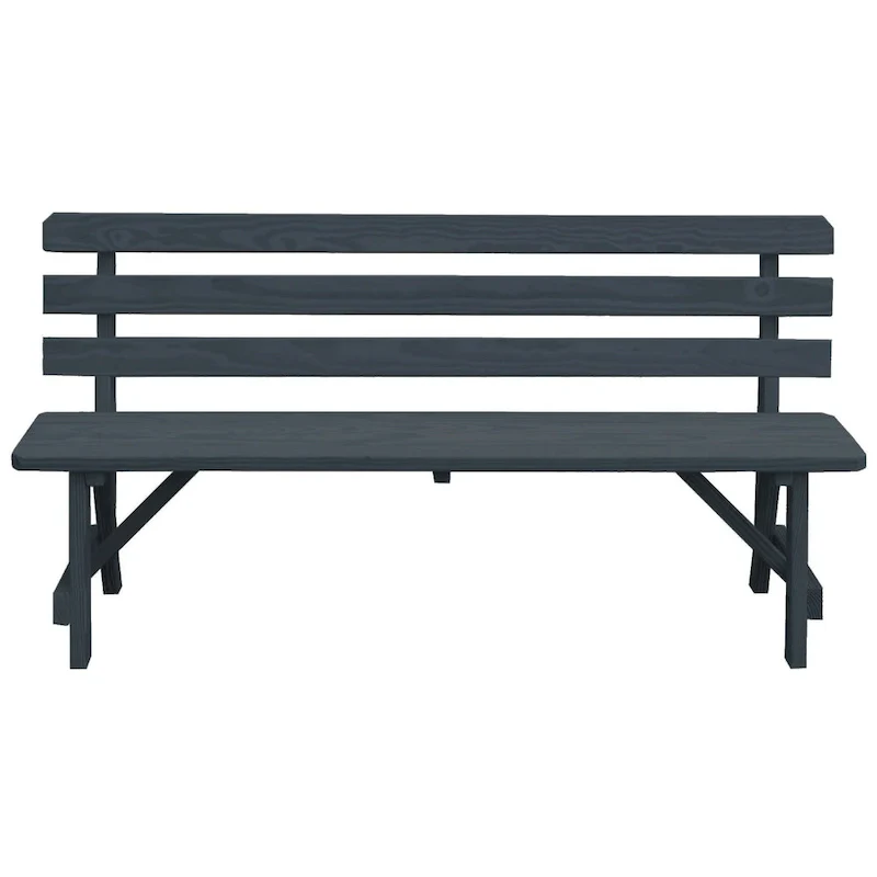 Pine 5' Traditional Backed Bench