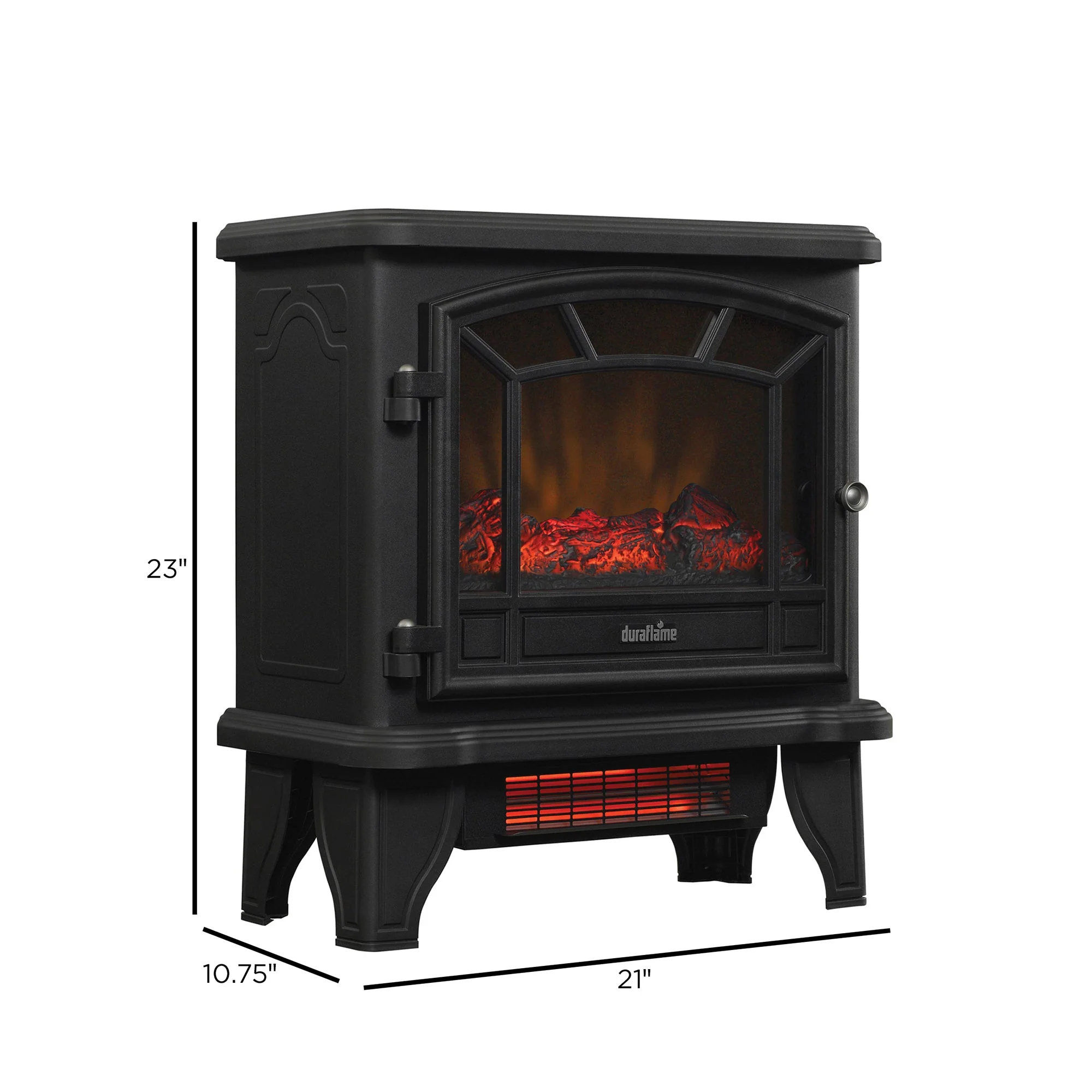 duraflame? Electric Fireplace Stove Heater with Temperature Dial