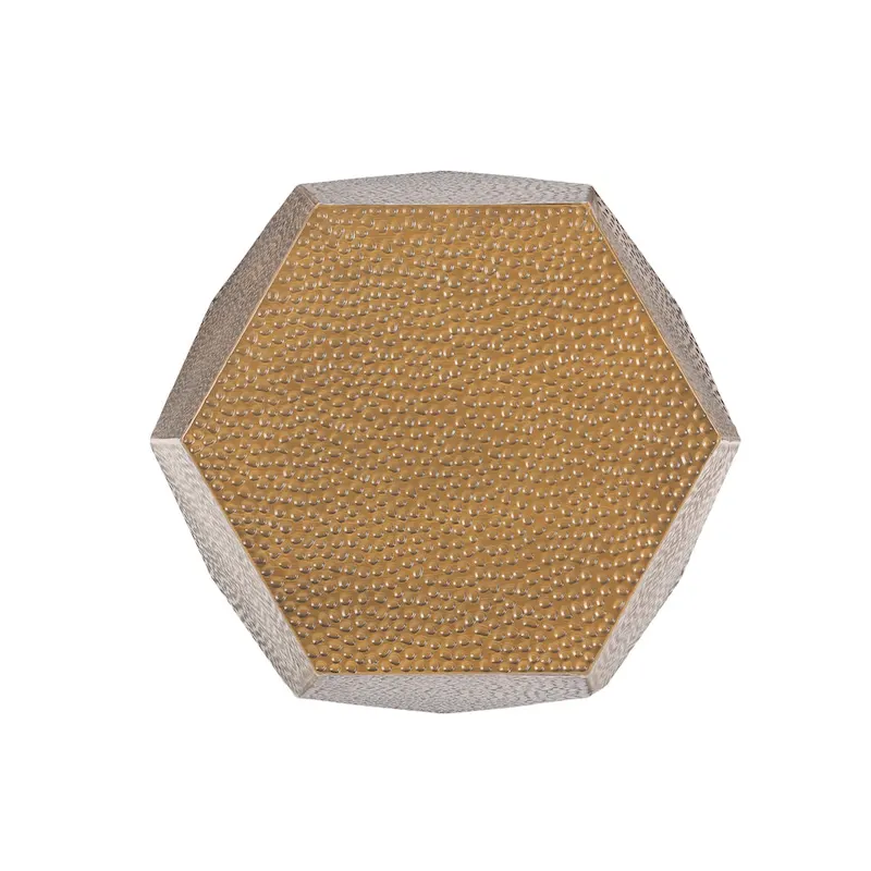 Pamsha Hammered Iron Geometric Side Table by Christopher Knight Home