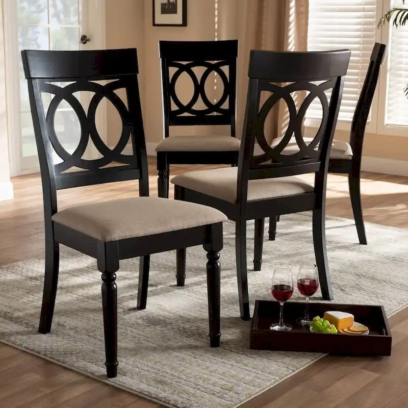 Copper Grove Taizz Modern Fabric 4-piece Dining Chair Set