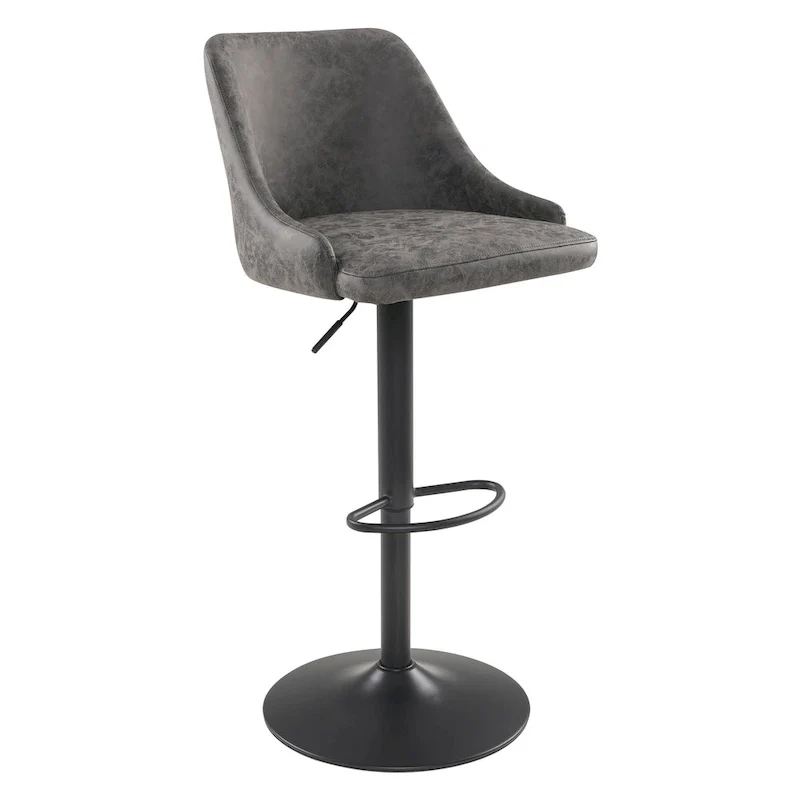 Sylmar Height Adjustable Stool in Faux Leather