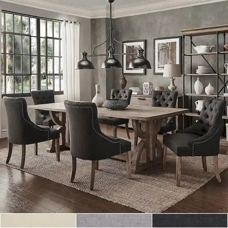 Paloma Farmhouse Reclaimed Wood 7-Piece Dining Set by iNSPIRE Q Artisan