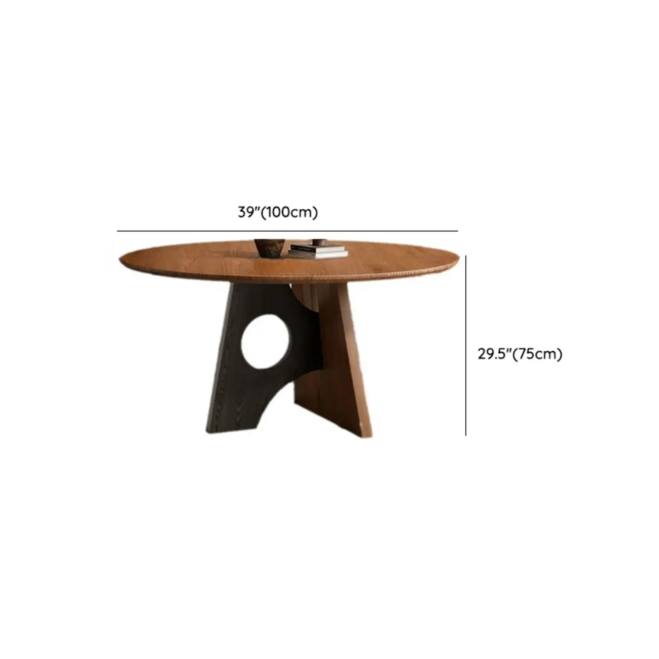 Modern Round Wood Pedestal Dining Table