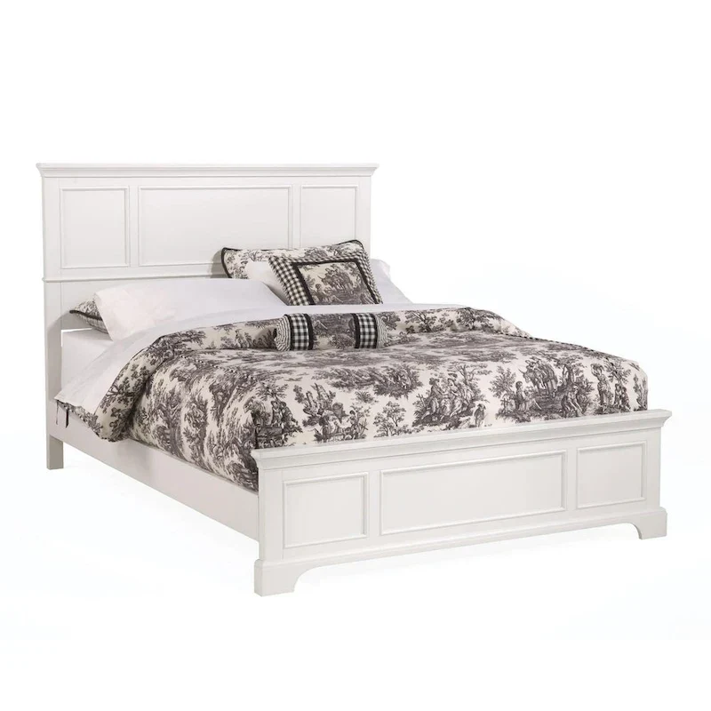 Homestyles Naples Off-White Wood Queen Bed