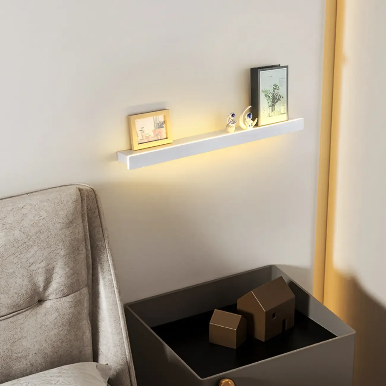 Modern up & Dowm Wall Light with Acrylic Shade Dimmable